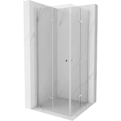 Mexen Lima Duo sulankstoma dušo kabina 90 x 90 cm, skaidri, chromuota - 856-090-090-02-00