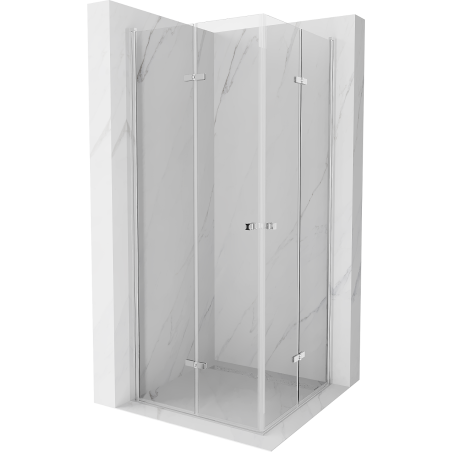 Mexen Lima Duo sulankstoma dušo kabina 90 x 90 cm, Skaidrus, Chromo - 856-090-090-02-00