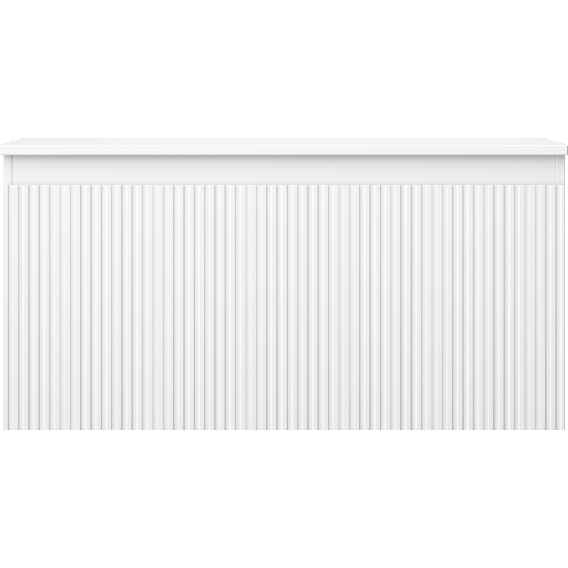 Mexen Rivel vonios praustuvo spintelė 100 cm su stalviršiu, 1 stalčius, grioveliais, matinė balta - 91A20-10047-1-BFC01