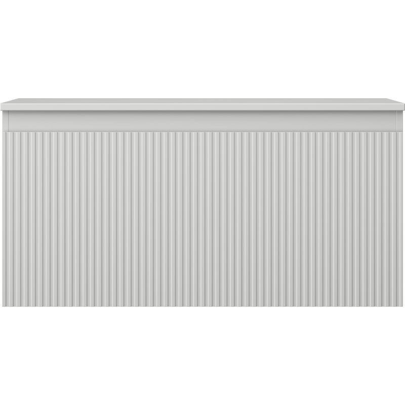 Mexen Rivel vonios kambario spintelė po praustuvu 100 cm su stalviršiu, 1 stalčius, rifliuota, pilka matinė