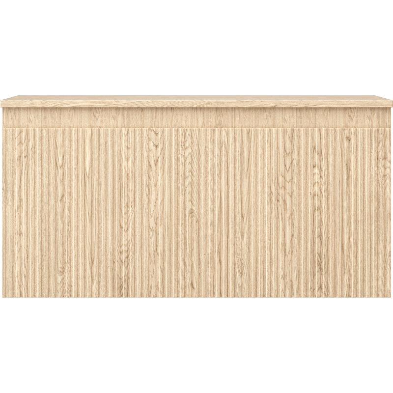 Mexen Rivel 100 cm vonios kambario spintelė po kriaukle su stalviršiu, 1 stalčius, briaunuota, ąžuolas