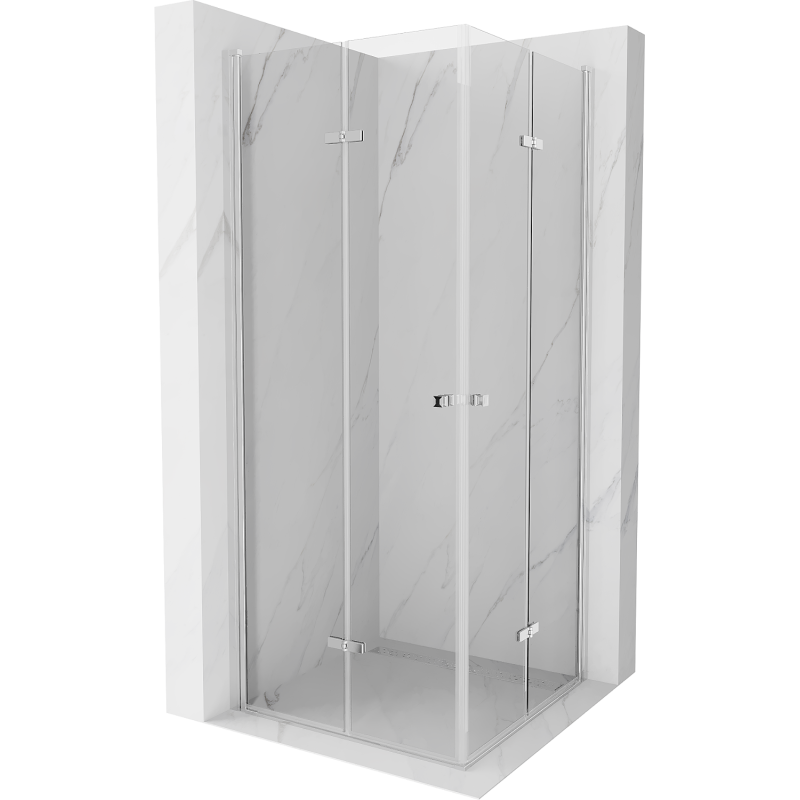 Mexen Lima Duo sulankiojama dušo kabina 100 x 100 cm, skaidri, chromuota - 856-100-100-02-00