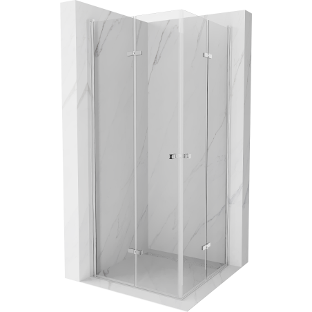 Mexen Lima Duo sulankiojama dušo kabina 100 x 100 cm, skaidri, chromuota - 856-100-100-02-00