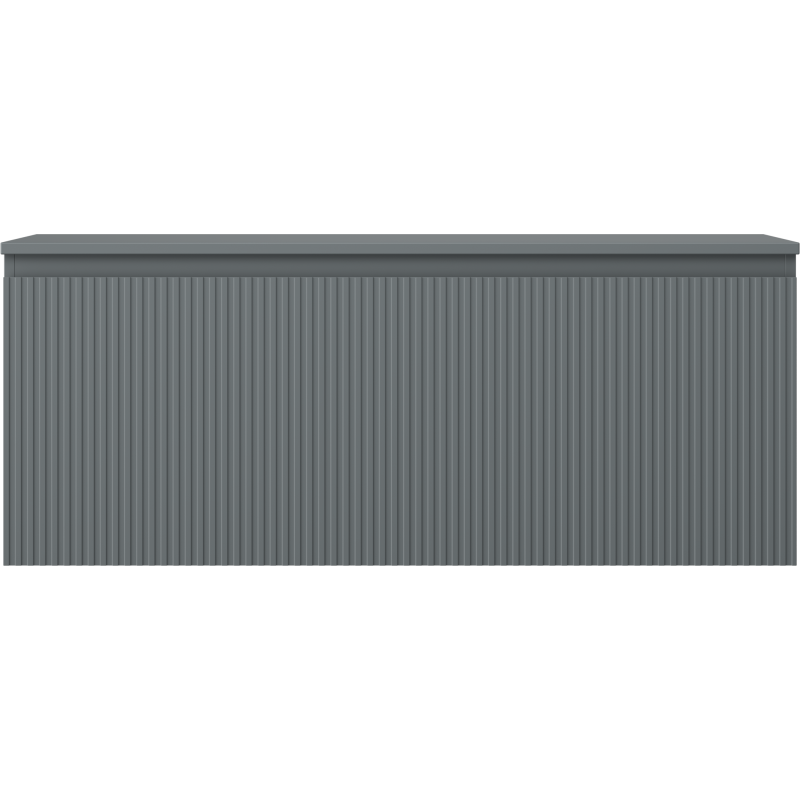 Mexen Rivel vonios spintelė po praustuvu 120 cm su stalviršiu, 1 stalčius, rifliuotas, grafitas matinis - 91A20-12047-1-BFC66