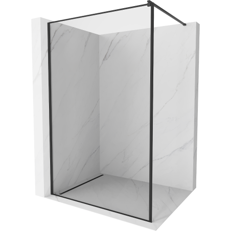 Mexen Kioto dušo siena Walk-in 50 x 200 cm, juodas rėmas 8 mm, juoda - 800-050-101-70-70
