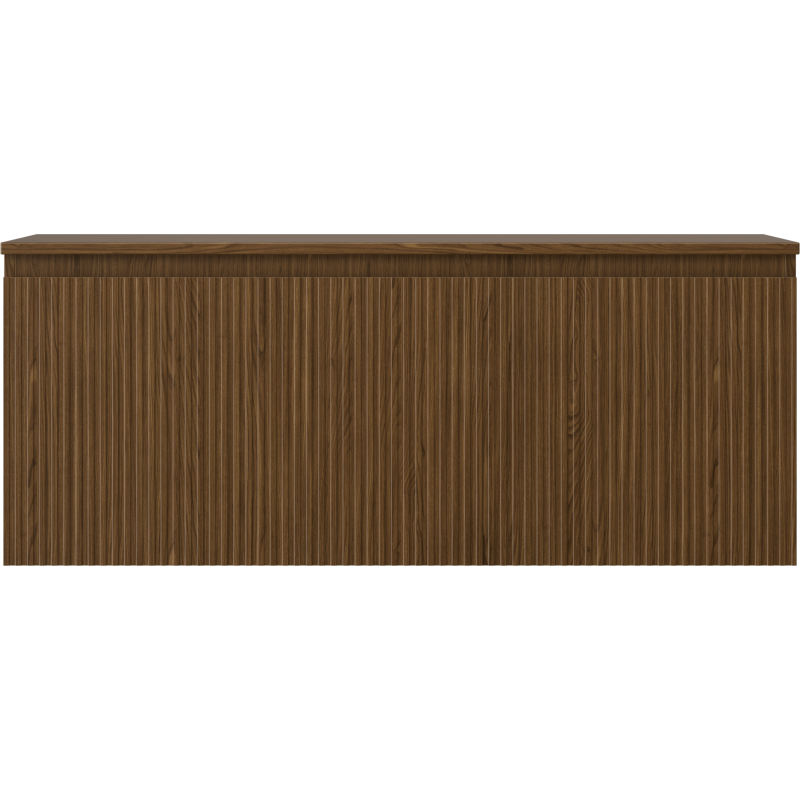 Mexen Rivel vonios spintelė po praustuvu 120 cm su stalviršiu, 1 stalčius, rifliuotas, riešutas - 91A20-12047-1-BFC86