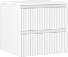 Mexen Rivel vonios spintelė po kriaukle 50 cm su stalviršiu, 2 stalčiai, grioveliais, matinė balta - 91A20-05047-2-BFFC01