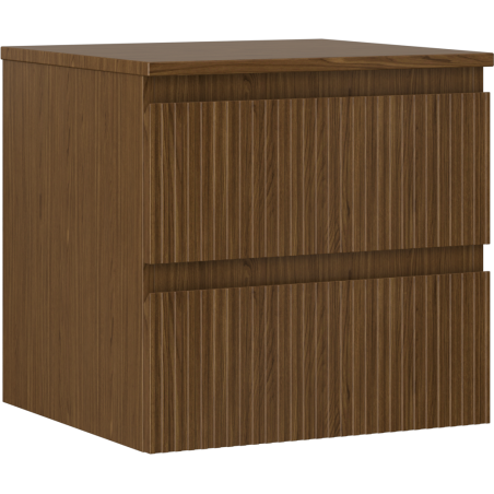 Mexen Rivel vonios spintelė po kriaukle 50 cm su stalviršiu, 2 stalčiai, grioveliuotas, riešutas - 91A20-05047-2-BFFC86