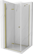 Mexen Lima sulankstoma dušo kabina 70 x 70 cm, permatoma, auksinė - 856-070-070-50-00