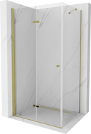 Mexen Lima sulankstoma dušo kabina 70 x 80 cm, permatoma, auksinė - 856-070-080-50-00