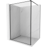 Mexen Kioto dušo siena Walk-in 130 x 200 cm, juodas rėmelis 8 mm, juoda - 800-130-101-70-70