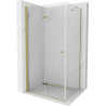 Mexen Lima sudedama dušo kabina 80 x 90 cm, permatoma, auksinė - 856-080-090-50-00