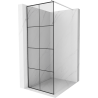 Mexen Kioto Dušo siena Walk-in 80 x 200 cm, juoda tinklelis 8 mm, chromas - 800-080-101-01-77