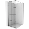 Mexen Kioto dušo siena Walk-in 80 x 200 cm, juodas tinklelis 8 mm, chromas - 800-080-101-01-77