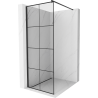 Mexen Kioto dušo siena Walk-in 70 x 200 cm, juodas tinklelis 8 mm, juoda - 800-070-101-70-77