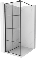 Mexen Kioto dušo siena Walk-in 80 x 200 cm, juodas tinklelis 8 mm, juodas - 800-080-101-70-77