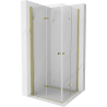 Mexen Lima Duo sulankstoma dušo kabina 70 x 70 cm, skaidri, auksinė - 856-070-070-50-00-02