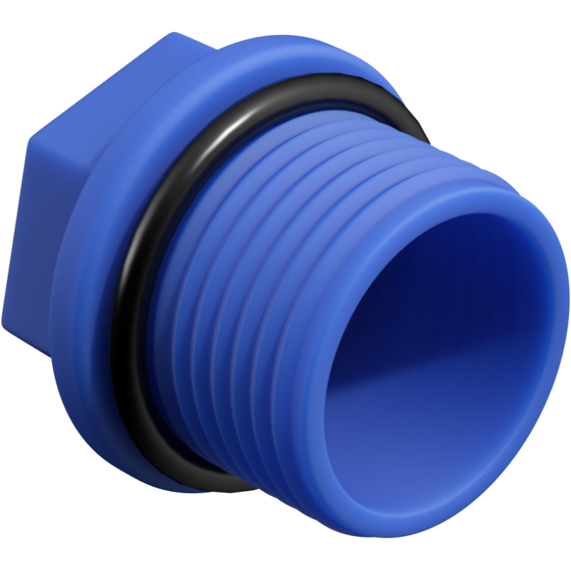 Mexen PPR trumpas kamštis bandymams 1/2 GZ mėlynas - W97343-12-00