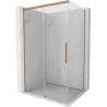 Mexen Rox stumdomos dušo kabina 135 x 90 cm, permatomas, šlifuotas varis - 8C2-135-090-65-00