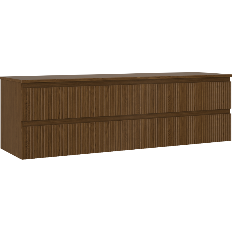 Mexen Rivel vonios kambario spintelė po praustuvu 160 cm su stalviršiu, 2 stalčiai, grioveliai, riešutas - 91A20-16047-2-BFFC86