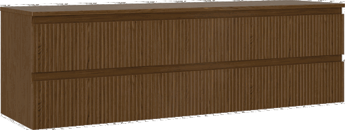 Mexen Rivel vonios kambario spintelė po praustuvu 160 cm su stalviršiu, 2 stalčiai, grioveliai, riešutas - 91A20-16047-2-BFFC86