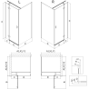Mexen Mist H T kairysis dušo kabinos durys 120 x 70 cm, skaidrus, chromas - 8A5T-120-070-01-00-L