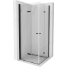Mexen Lima Duo sulankstoma dušo kabina 90 x 90 cm, permatoma, juoda - 856-090-090-70-00-02