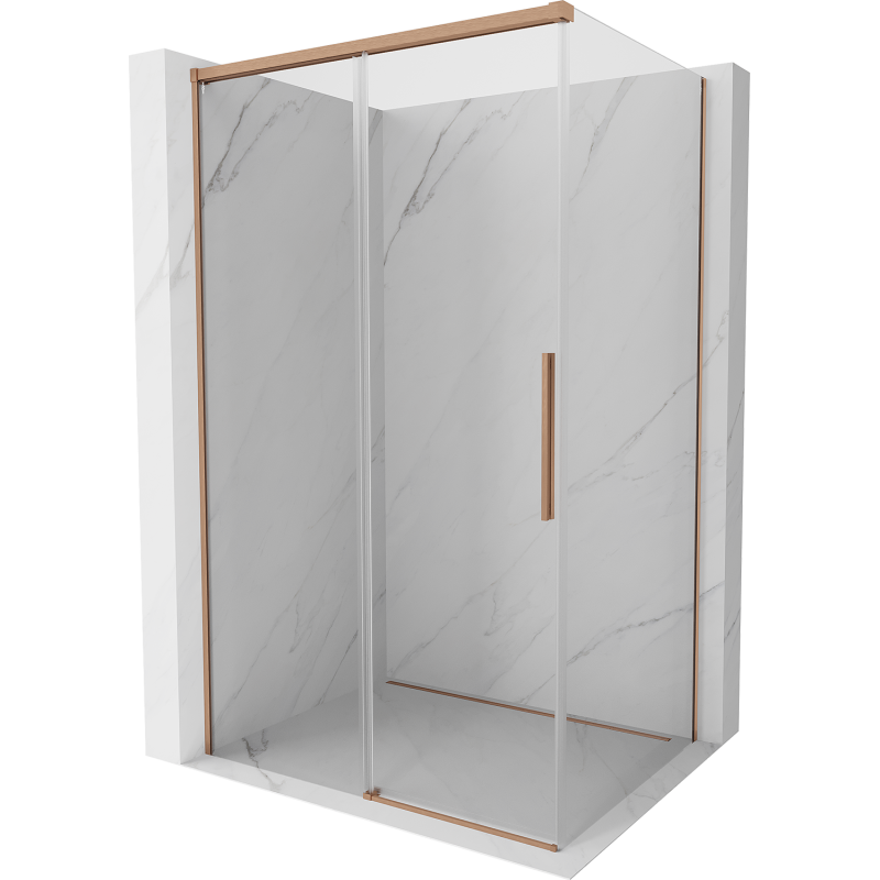 Mexen Rox stumdomas dušo kabina 90 x 120 cm, skaidrus, šlifuotas varis - 8C2-090-120-65-00