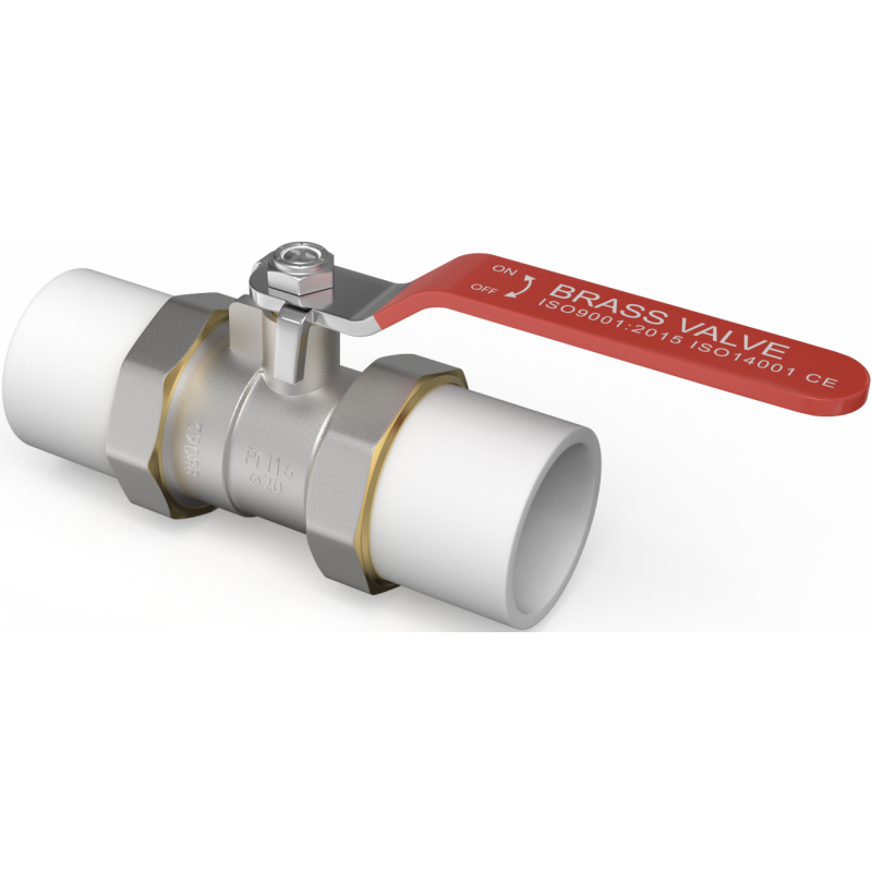 Mexen PPR rutulinis vožtuvas su PPR sujungimais, suvirinamas vamzdžiams PPR 40 x 40 - W97350-40-00