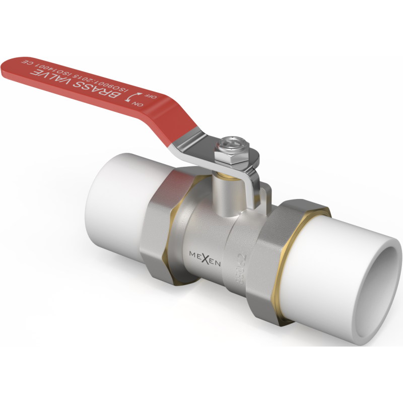 Mexen PPR rutuliškas vožtuvas su jungtimis PP suvirinamas prie PPR vamzdžių 50 x 50 - W97350-50-00