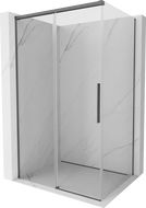 Mexen Rox stumdomoji dušo kabina 120 x 80 cm, permatomas, šlifuotas pilkas - 8C2-120-080-66-00