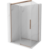 Mexen Rox slankiojančios dušo kabinos 100 x 85 cm, skaidri, rožinis auksas - 8C2-100-085-60-00