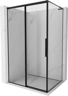 Mexen Rox L dušo kabina, stumdomos durys, kairė 105 x 110 cm, juodas rėmas, juoda - 8C2L-105-110-70-70-L