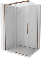 Mexen Rox stumdomas dušo kabinos komplektas 105 x 90 cm, permatomas, rožinis auksas - 8C2-105-090-60-00