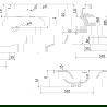 Mexen Orio vonios kambario spintelė 50 cm su Vela praustuvu, 1 stalčius, blizgi juoda/matinė juoda - 91A10-05023-1-BF70-W23M71