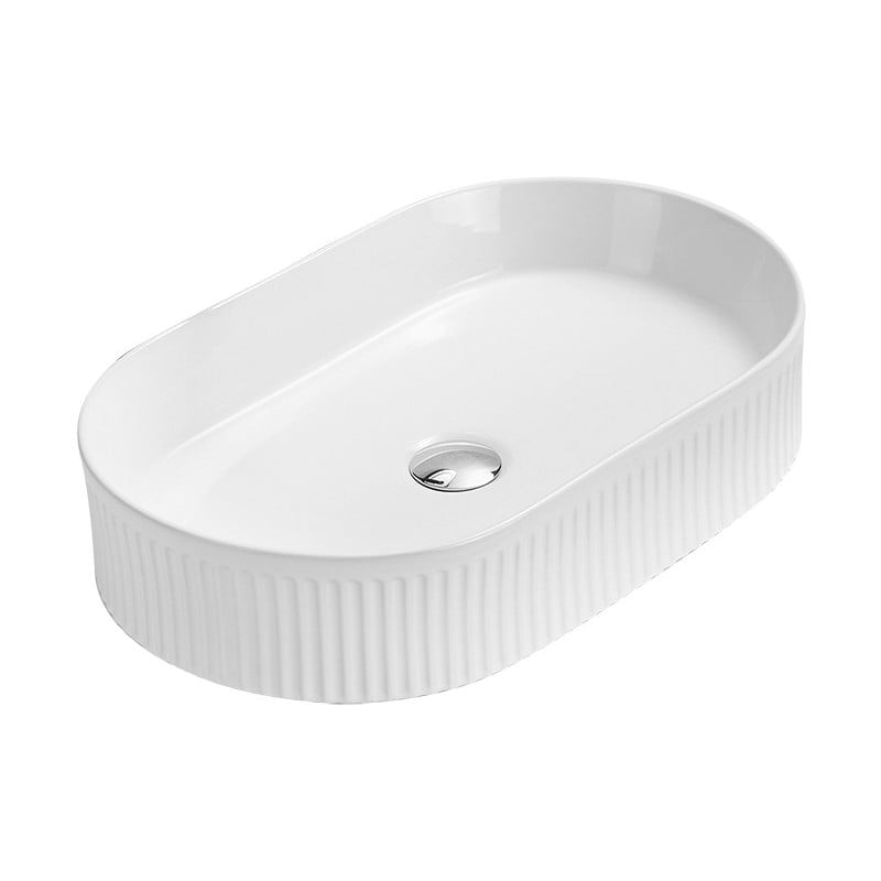 Mexen Grovo stalviršio kriauklė rifliuota 57 x 36 cm, balta - 22305700