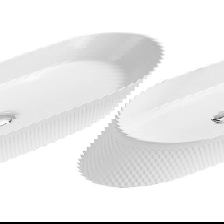 Mexen Grovo keramikinis virš stalviršiaus praustuvas 57 x 36 cm, baltas - 22305700