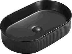Mexen Grovo stalo praustuvas su grioveliais 57 x 36 cm, juodas matinės - 22305785