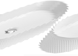 Mexen Grovo stalviršio kriauklė, rifliuota 49 x 31 cm, balta - 22304900