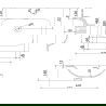 Mexen Orio vonios spintelė 70 cm su Vela kriaukle, 1 stalčius, juoda matinė - 91A10-07023-1-BF71-W23M71