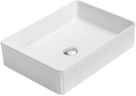 Mexen Grovo rifliuotas montuojamas ant stalviršio praustuvas 51 x 37 cm, baltas - 22305100
