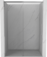 Mexen Rox 140 cm ilankstomos dušo durys, skaidraus stiklo, chromuotos - 8C2-140-000-01-00