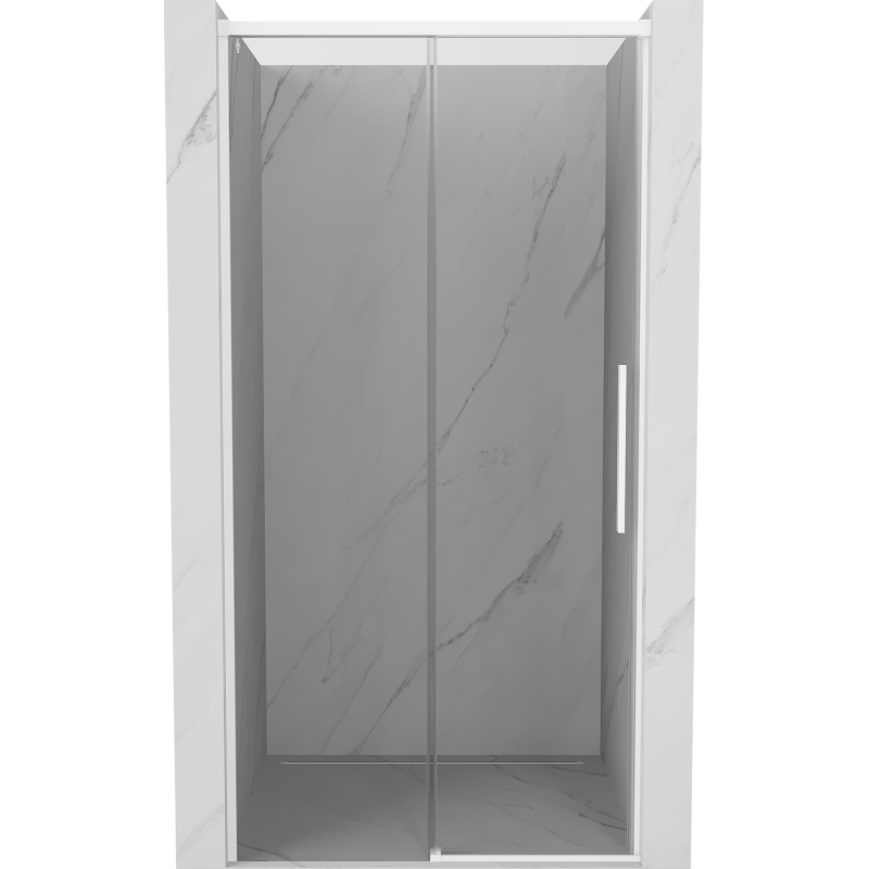 Mexen Rox stumdomos dušo durys 135 cm, skaidrios, baltos - 8C2-135-000-20-00