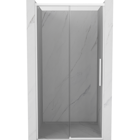 Mexen Rox stumdomos dušo durys 135 cm, skaidrios, baltos - 8C2-135-000-20-00