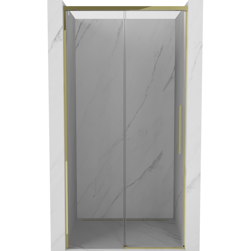 Mexen Rox stumdomos dušo durys 135 cm, skaidrus, auksinės - 8C2-135-000-50-00