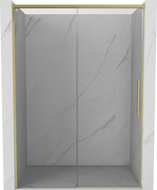 Mexen Rox stumdomos dušo durys 145 cm, skaidrios, auksinės matinės - 8C2-145-000-55-00
