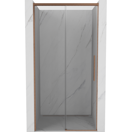 Mexen Rox stumdomos dušo durys 135 cm, skaidrios, šlifuotas varis - 8C2-135-000-65-00