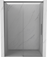 Mexen Rox slankios dušo durys 150 cm, skaidrios, matinės pilkos spalvos - 8C2-150-000-66-00