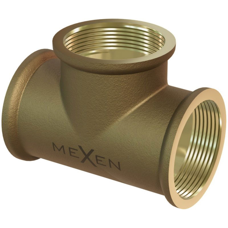 Mexen BRASS žalvarinis trišakis 6/4 GW x 6/4 GW x 6/4 GW - W97403-646464