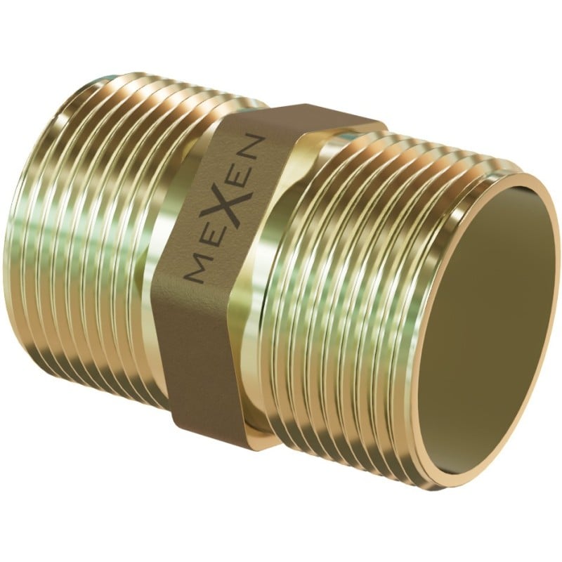 Mexen BRASS žalvarinis nipelis 1/2 GZ x 1/2 GZ - W97404-1212